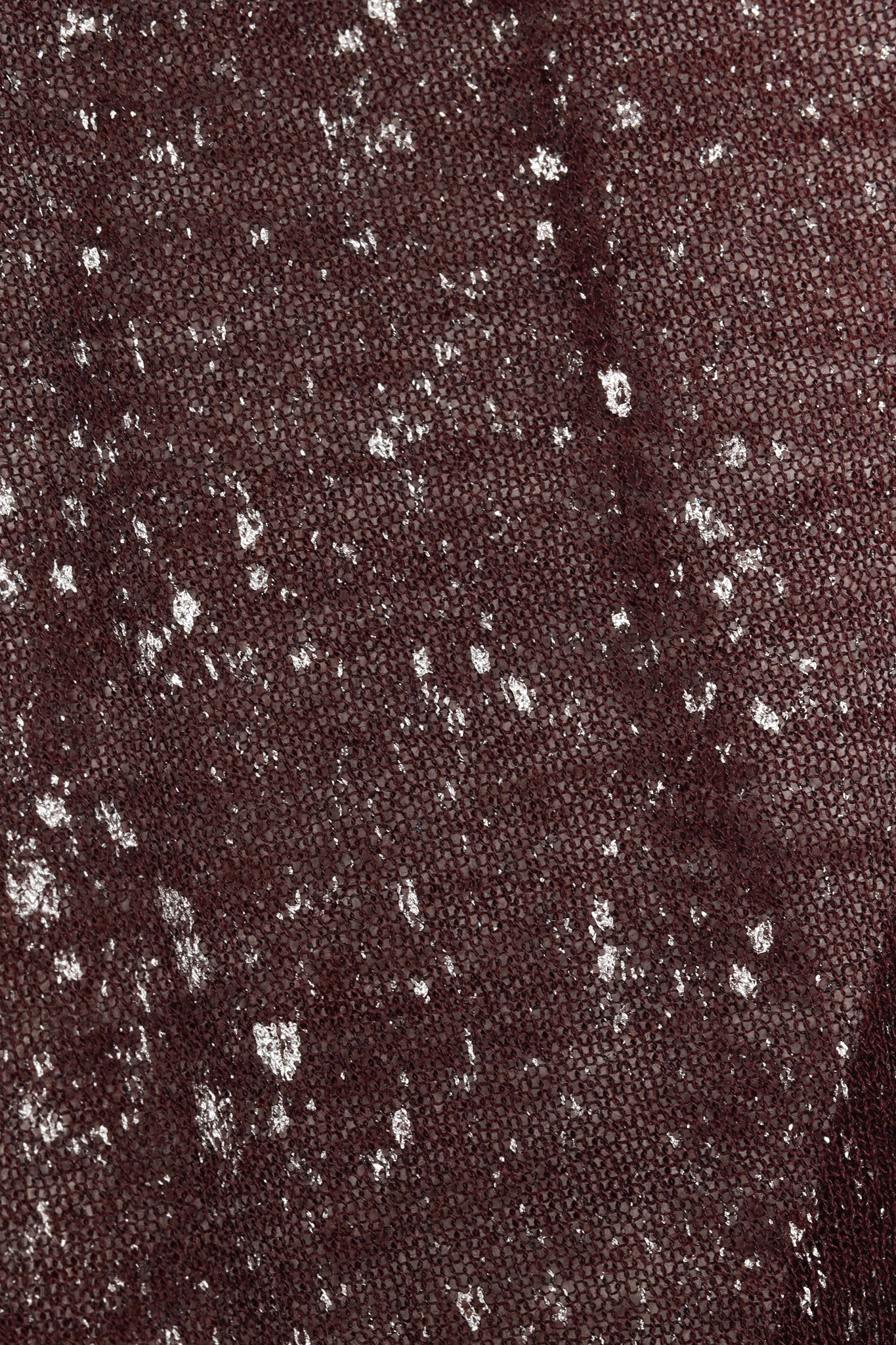 Sarah Pacini Burgundy Metallic-Splatter Lightweight-Knit Sweater