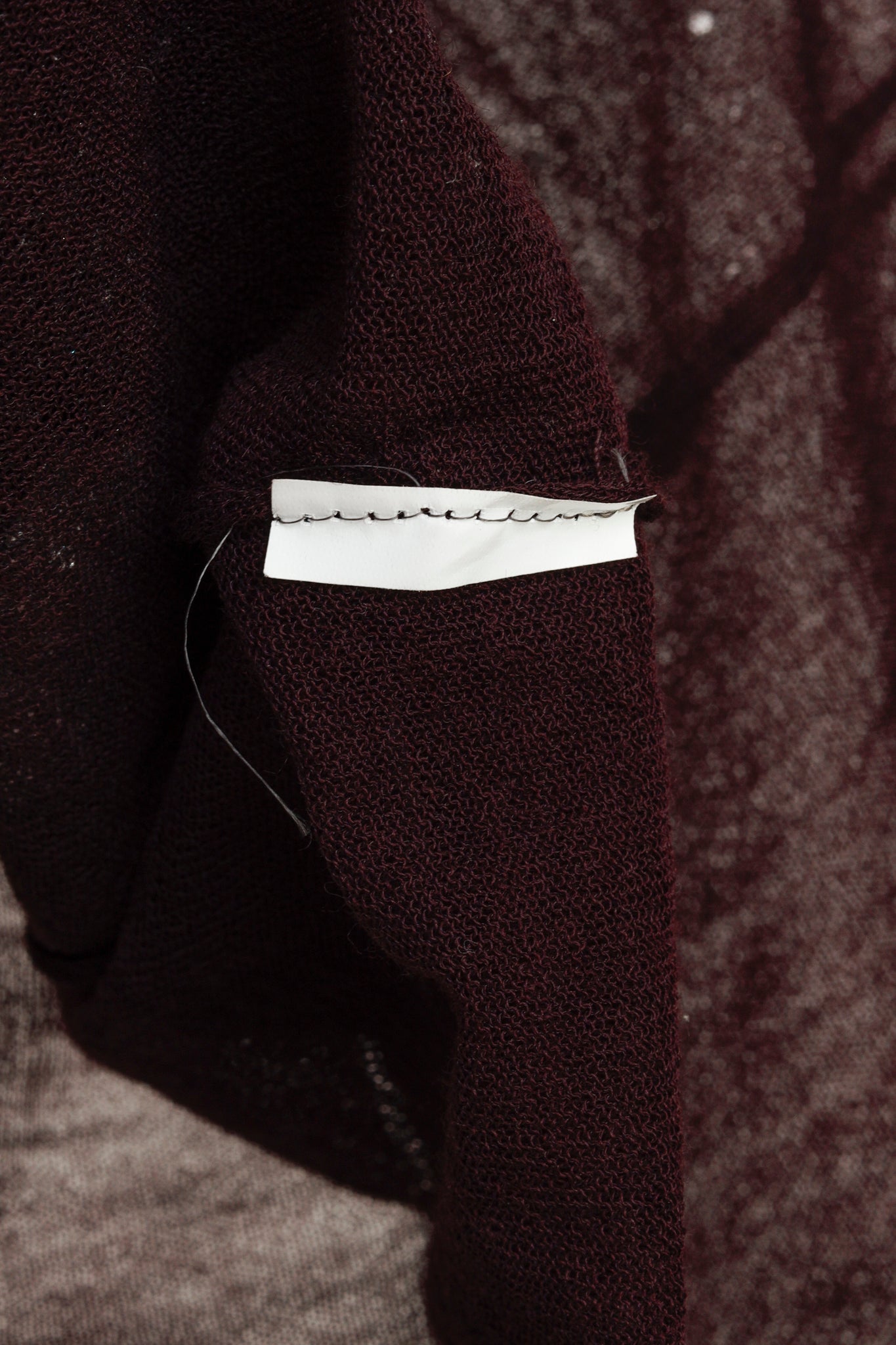 Sarah Pacini Burgundy Metallic-Splatter Lightweight-Knit Sweater