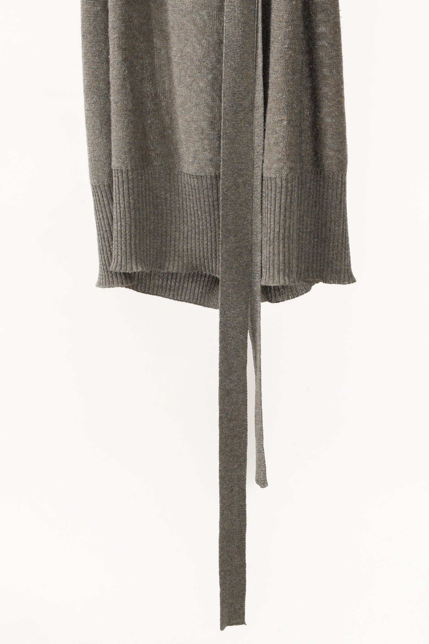 Sarah Pacini Gold Knit Sleeveless Belted Dress