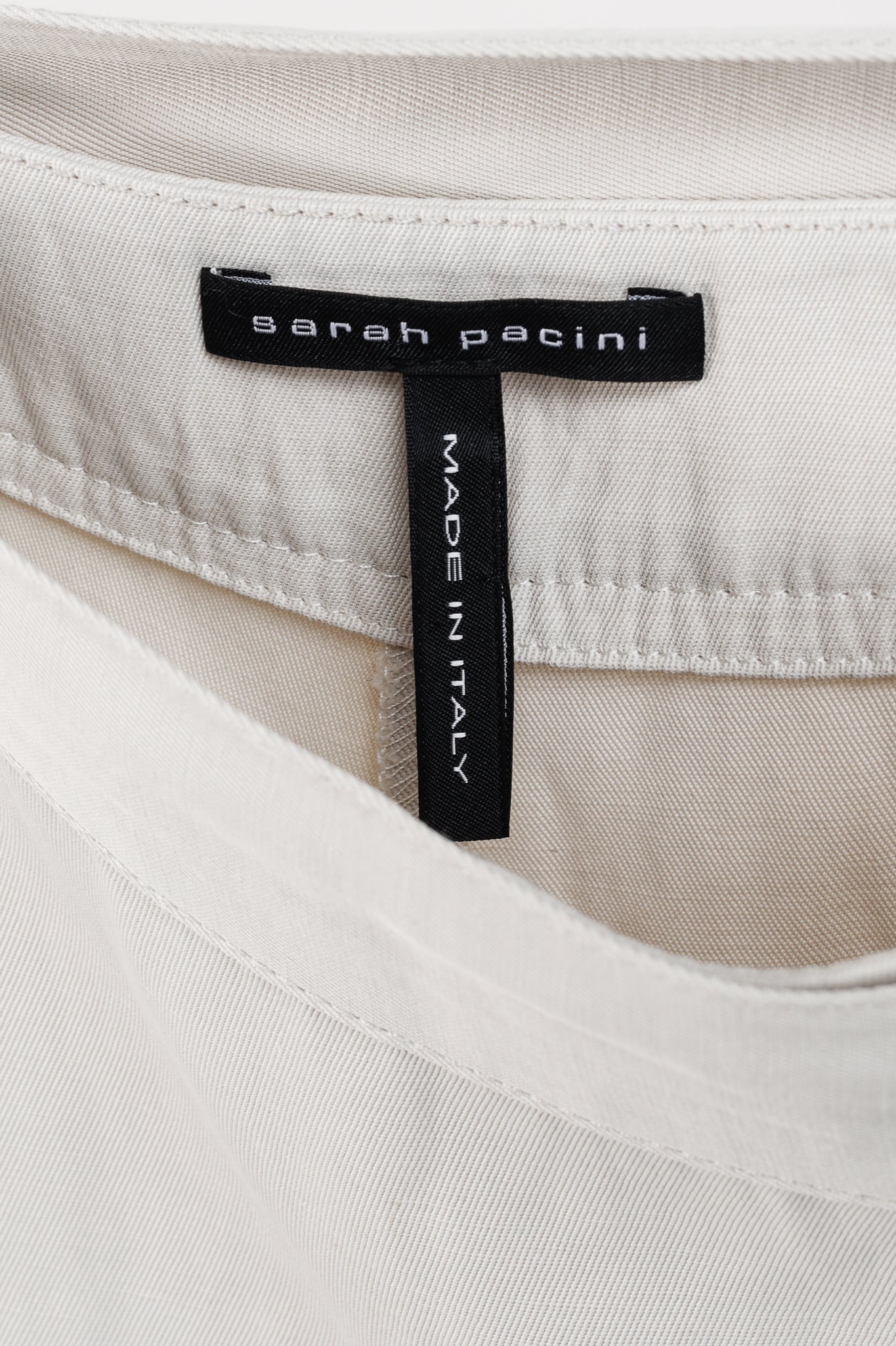 Sarah Pacini Khaki Viscose-Blend Wide-Leg Pant Skirt