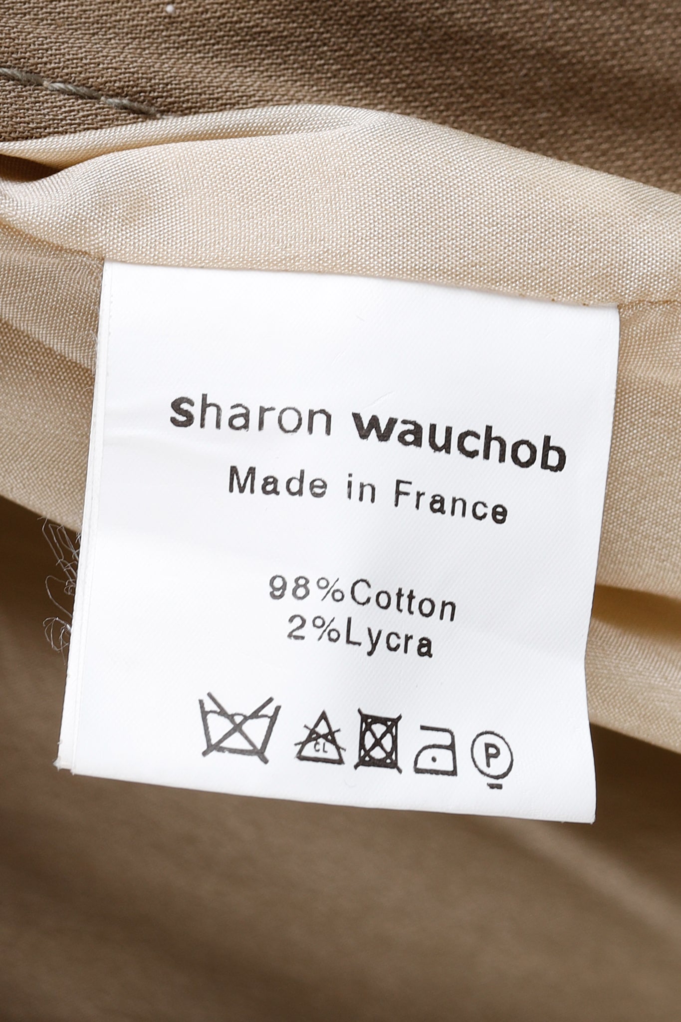 Sharon Wauchob Khaki Cotton Twill Tie-Waist Coat