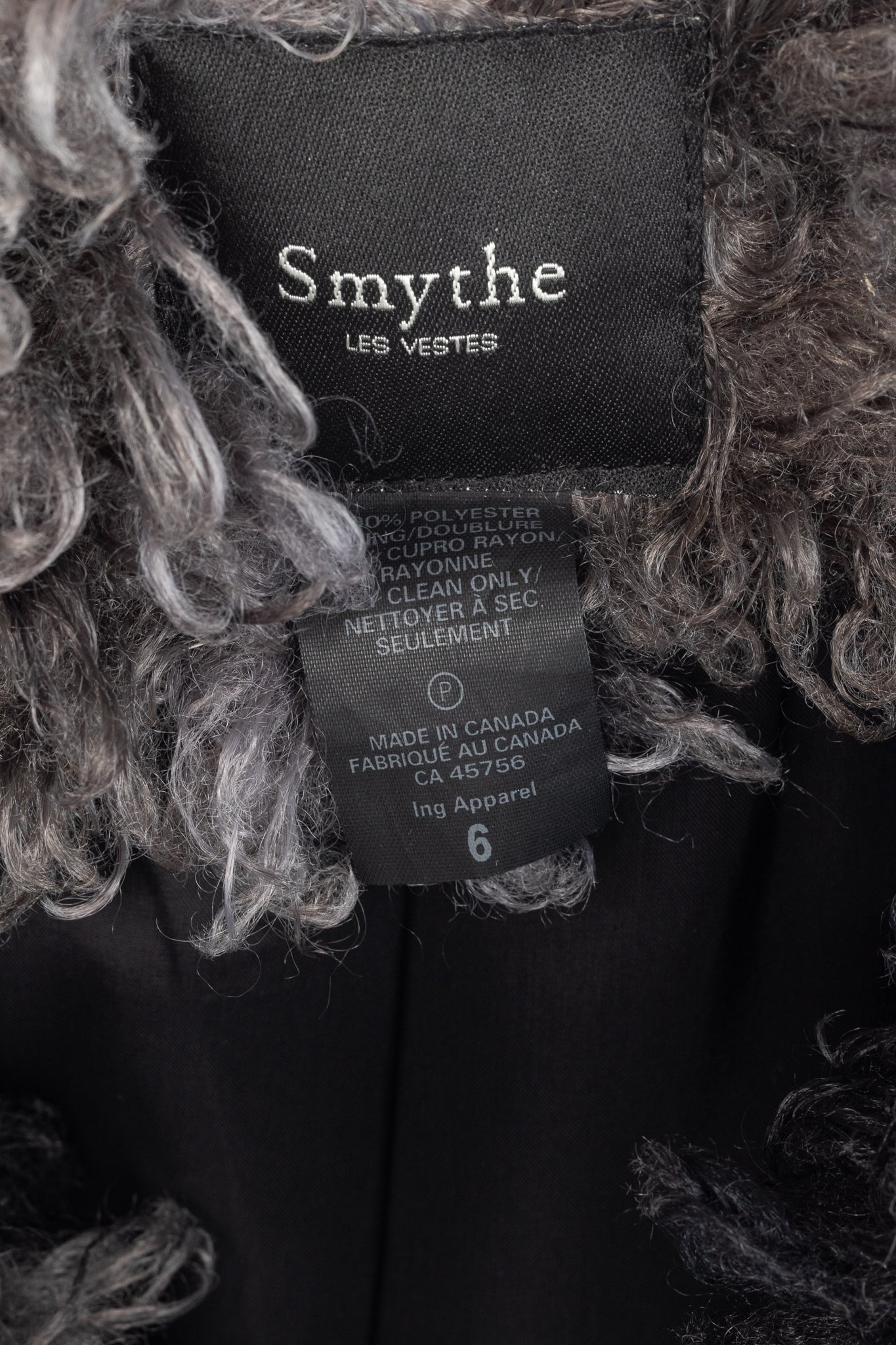 Smythe Chubby Grey Melange Faux Fur Jacket