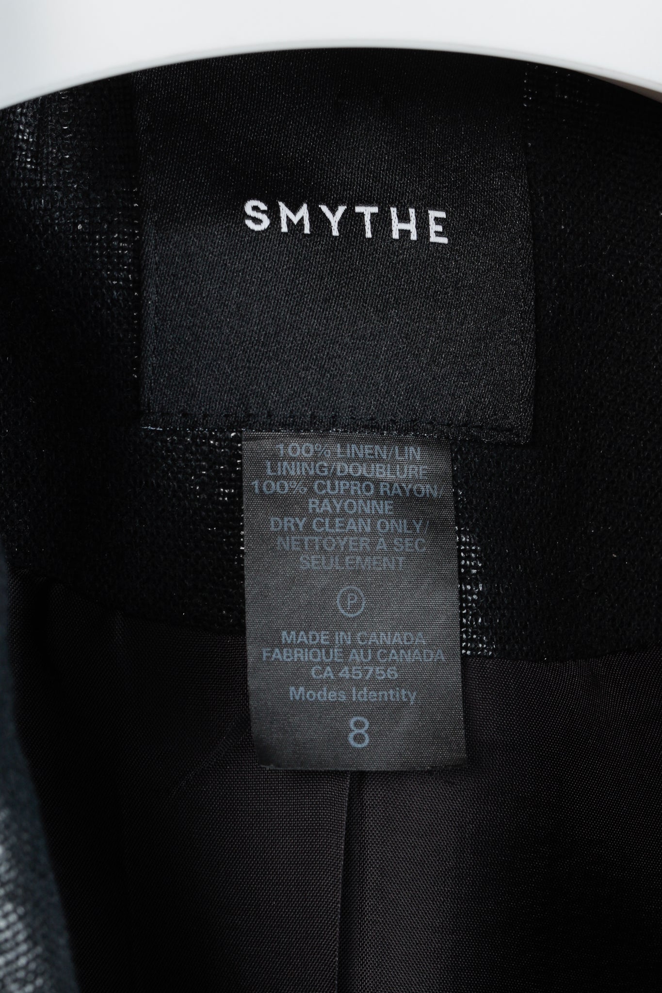 Smythe SS/18 Box Pleat Black Luster Linen Puff-Sleeve Blazer