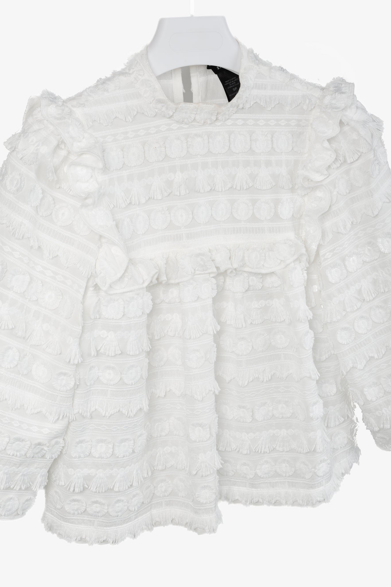 Smythe Ivory 3D-Embroidered A-Line Blouse