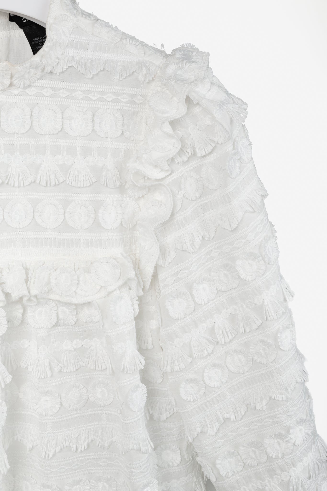 Smythe Ivory 3D-Embroidered A-Line Blouse