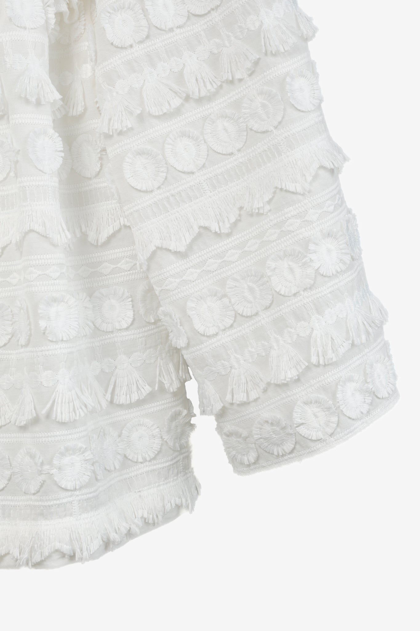Smythe Ivory 3D-Embroidered A-Line Blouse