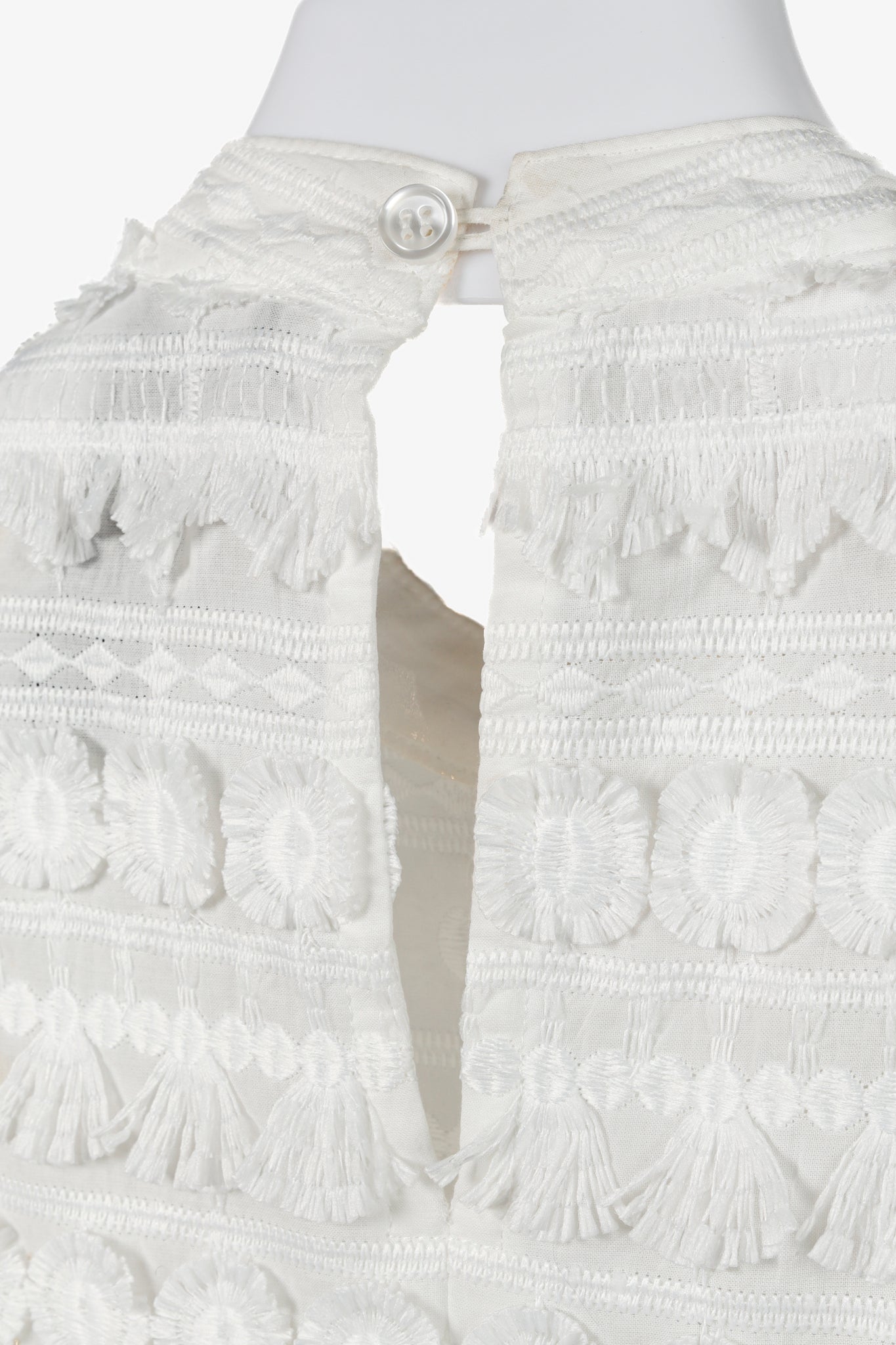 Smythe Ivory 3D-Embroidered A-Line Blouse