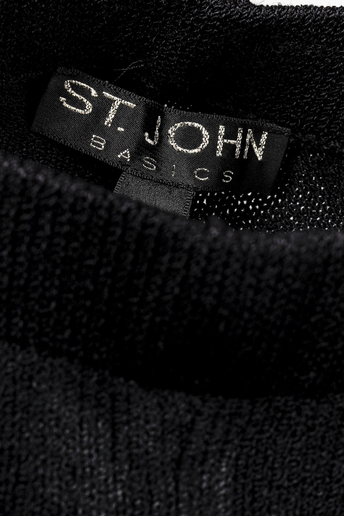 St. John Basics Black Straight Leg Knit Pant
