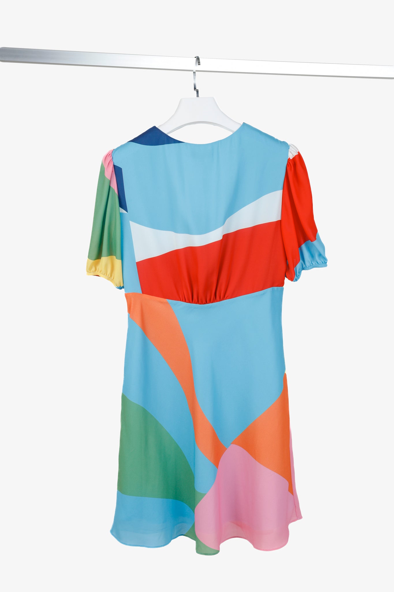 Staud Milla Mini Dress in Capri/Coastal Marble