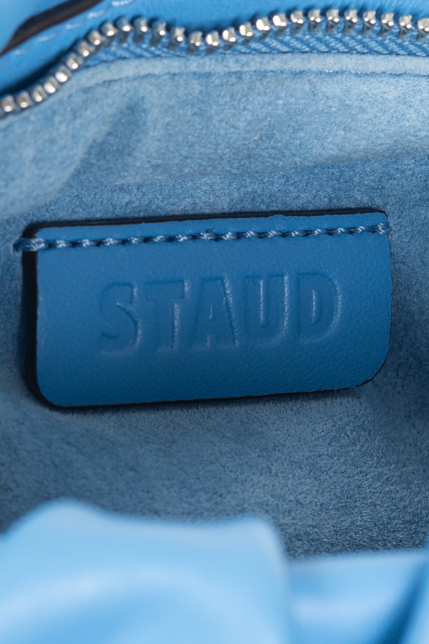 STAUD Bean Marine Ruched-Leather Convertible Mini Bag