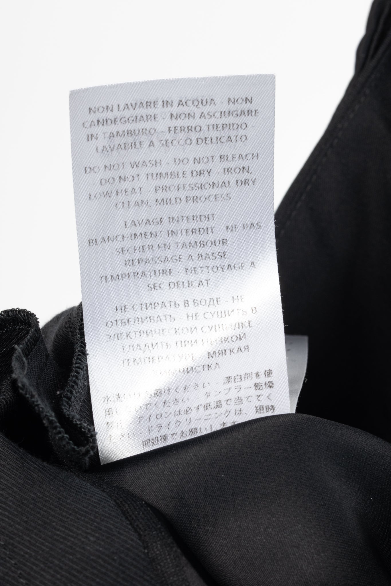 Stella McCartney PF15 Layton Black Satin Draped-Ruffle Trousers