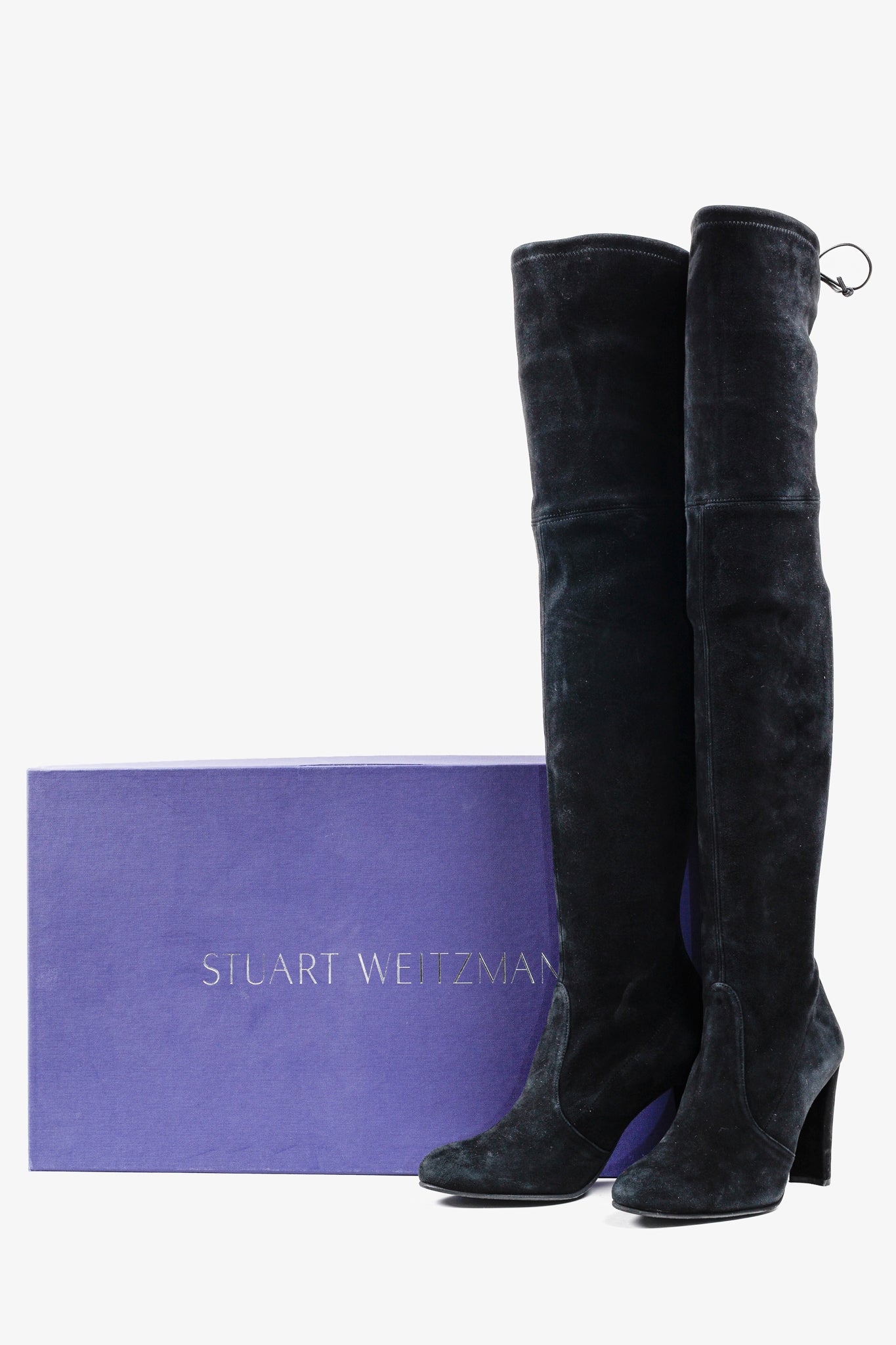 Stuart Weitzman Black Highland Over-The-Knees Boots
