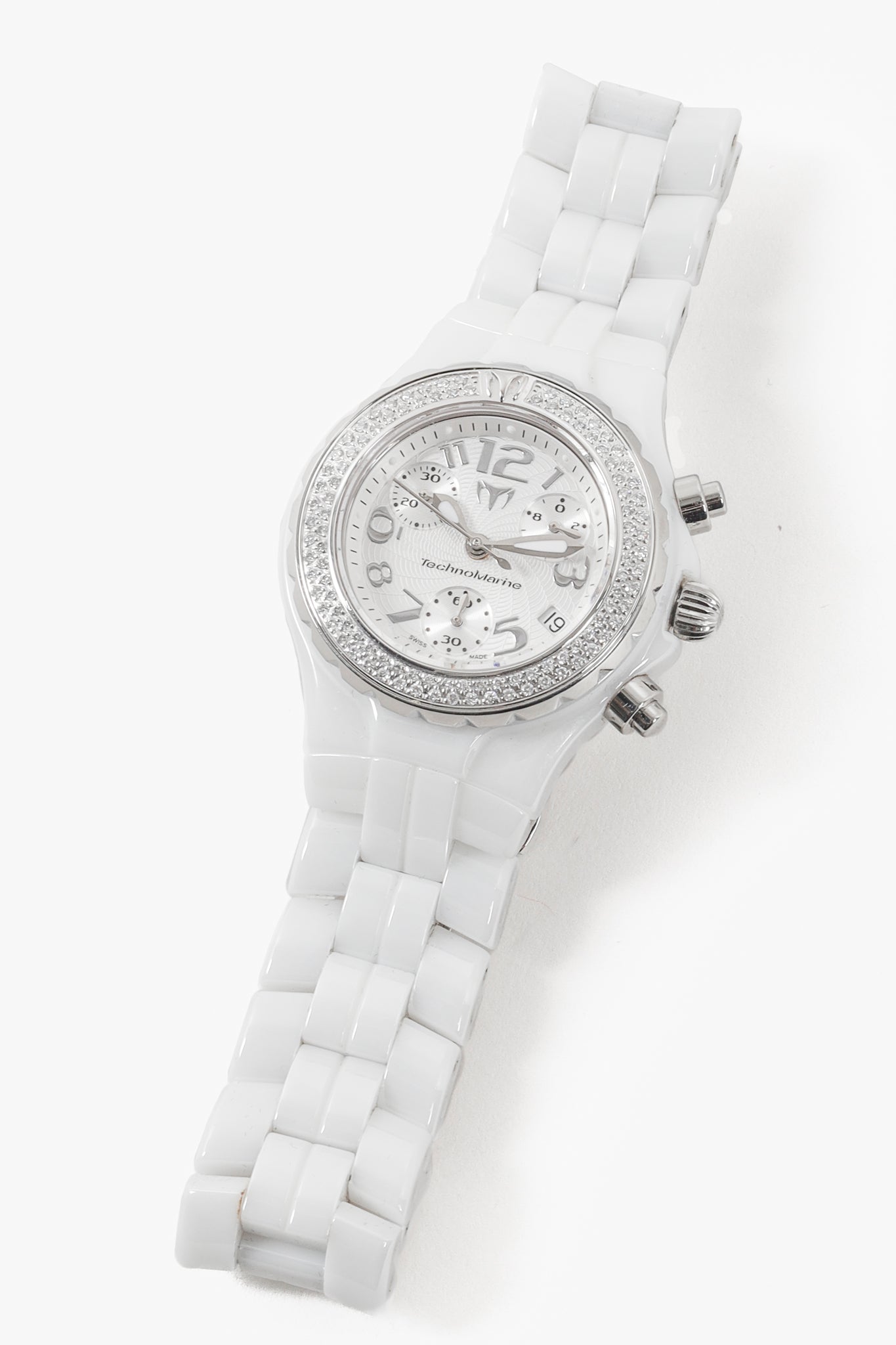 Technomarine White Geneve Technodiamond Porcelain Watch – Blogger