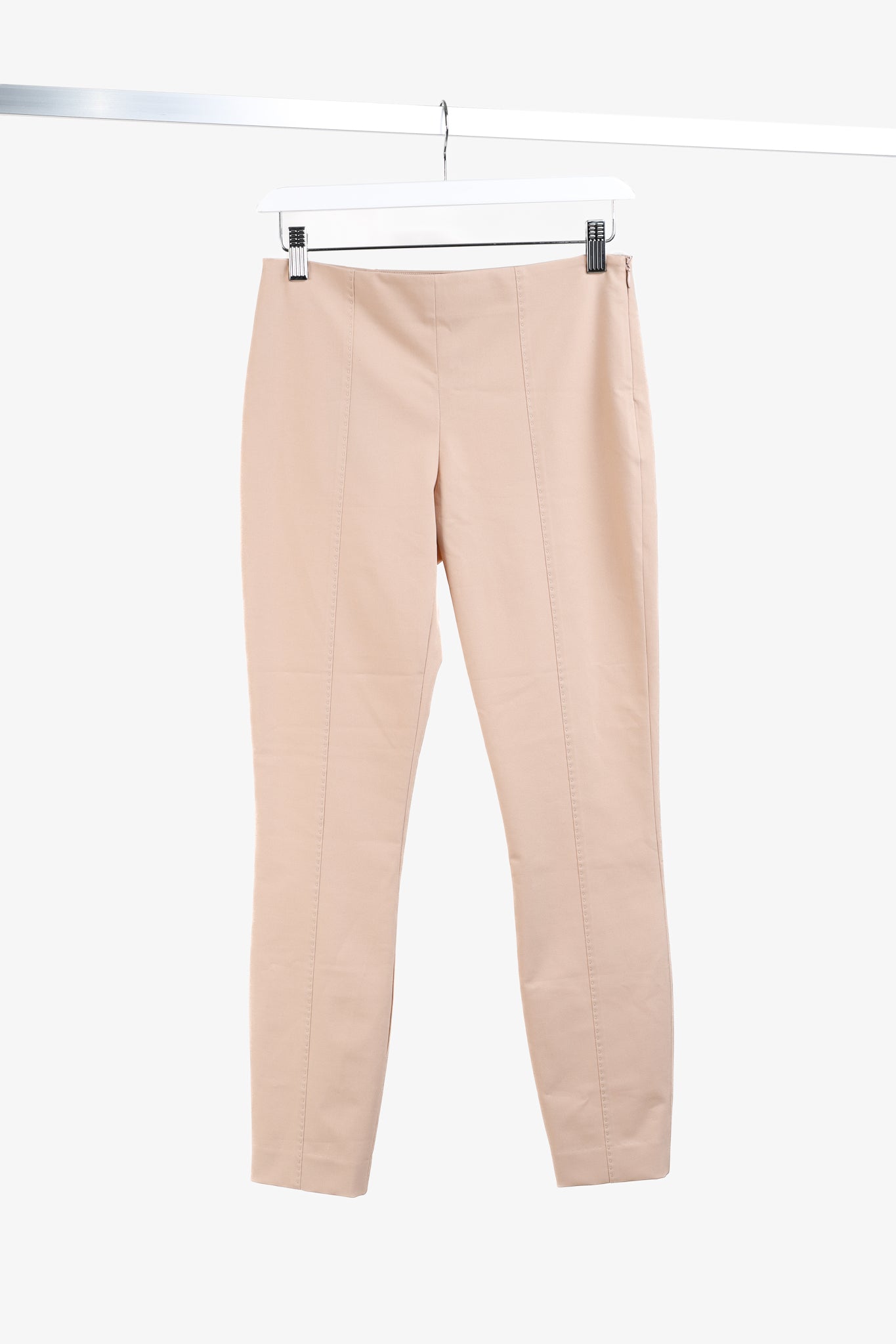 The Row Nude Stretch Twill Topstitched Pants
