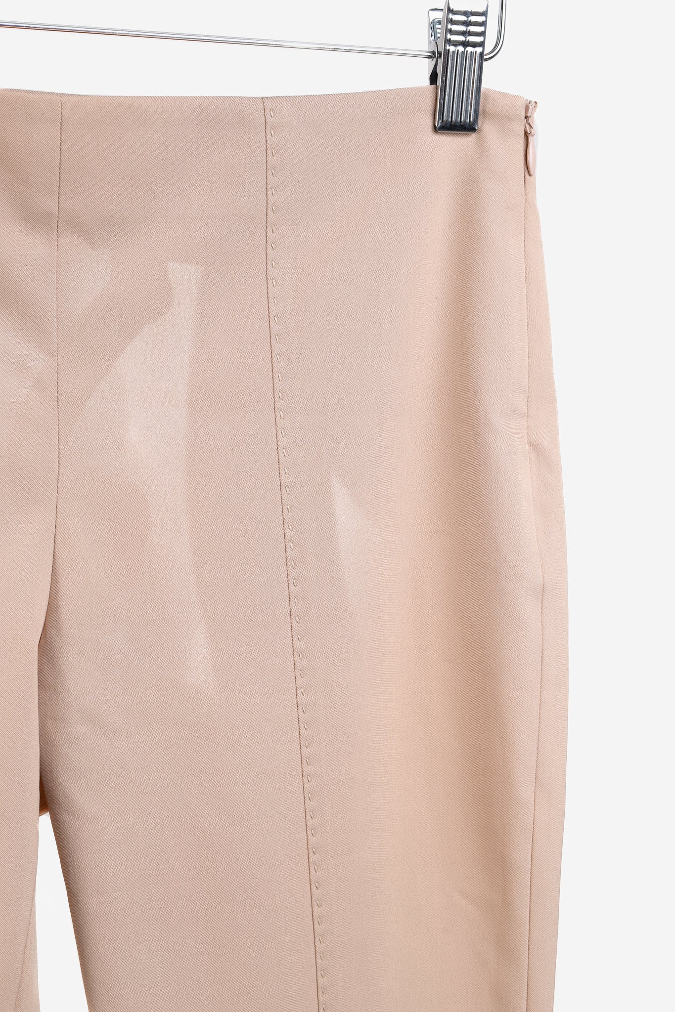 The Row Nude Stretch Twill Topstitched Pants