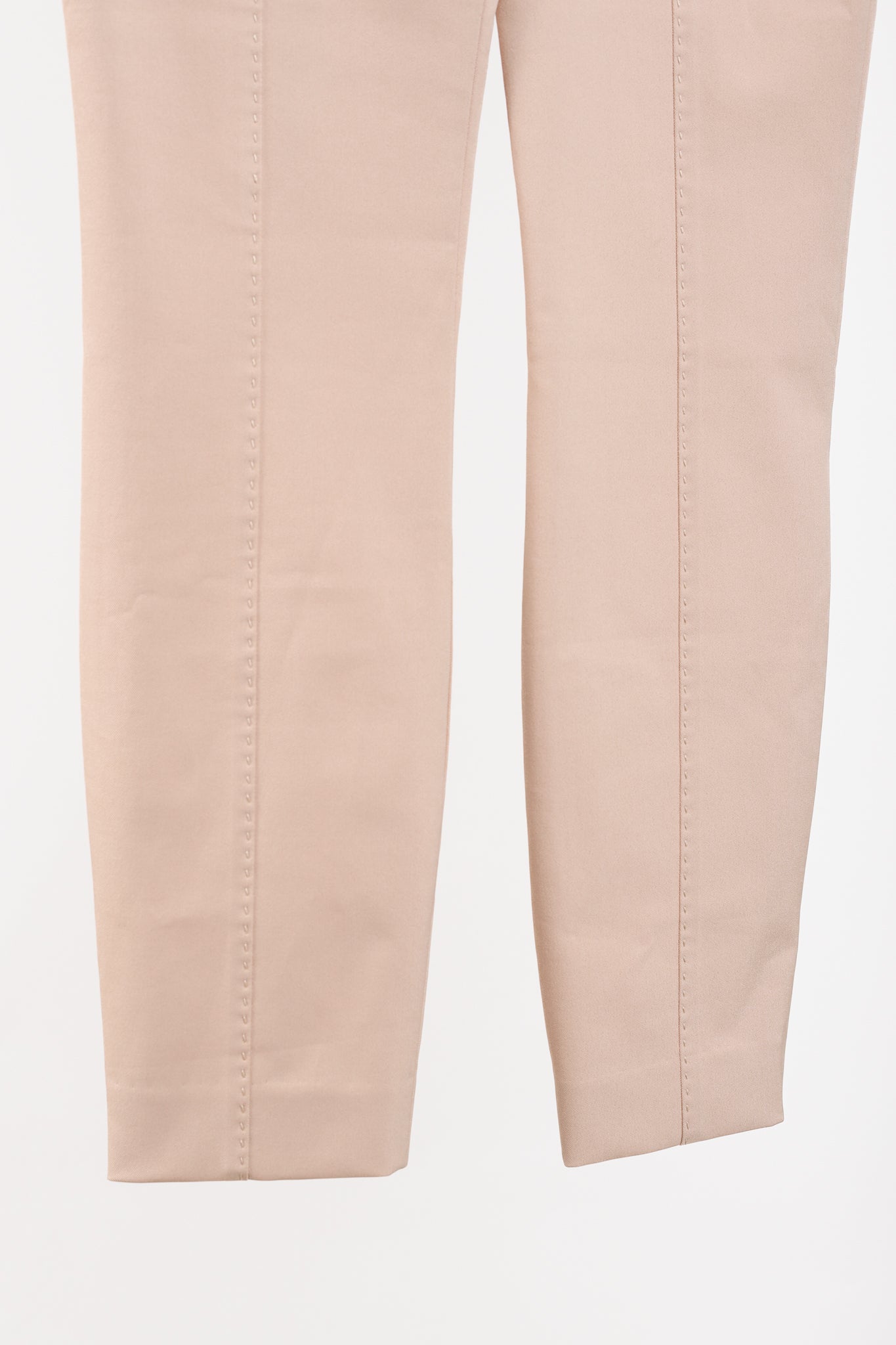 The Row Nude Stretch Twill Topstitched Pants