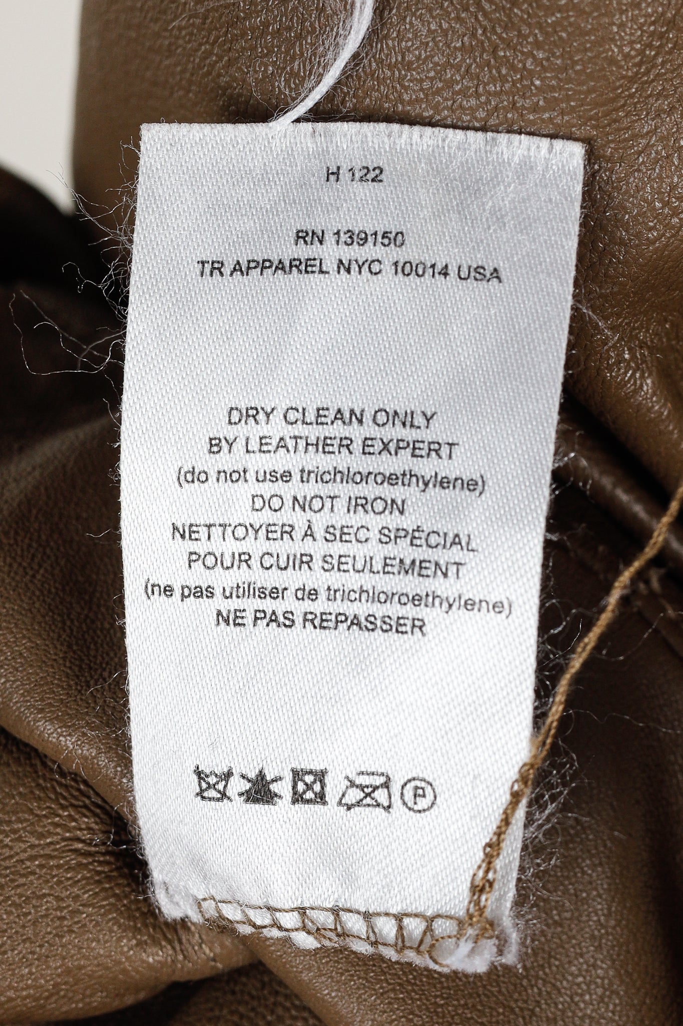 The Row Brown Leather Pull-On Skinny Moto Pants