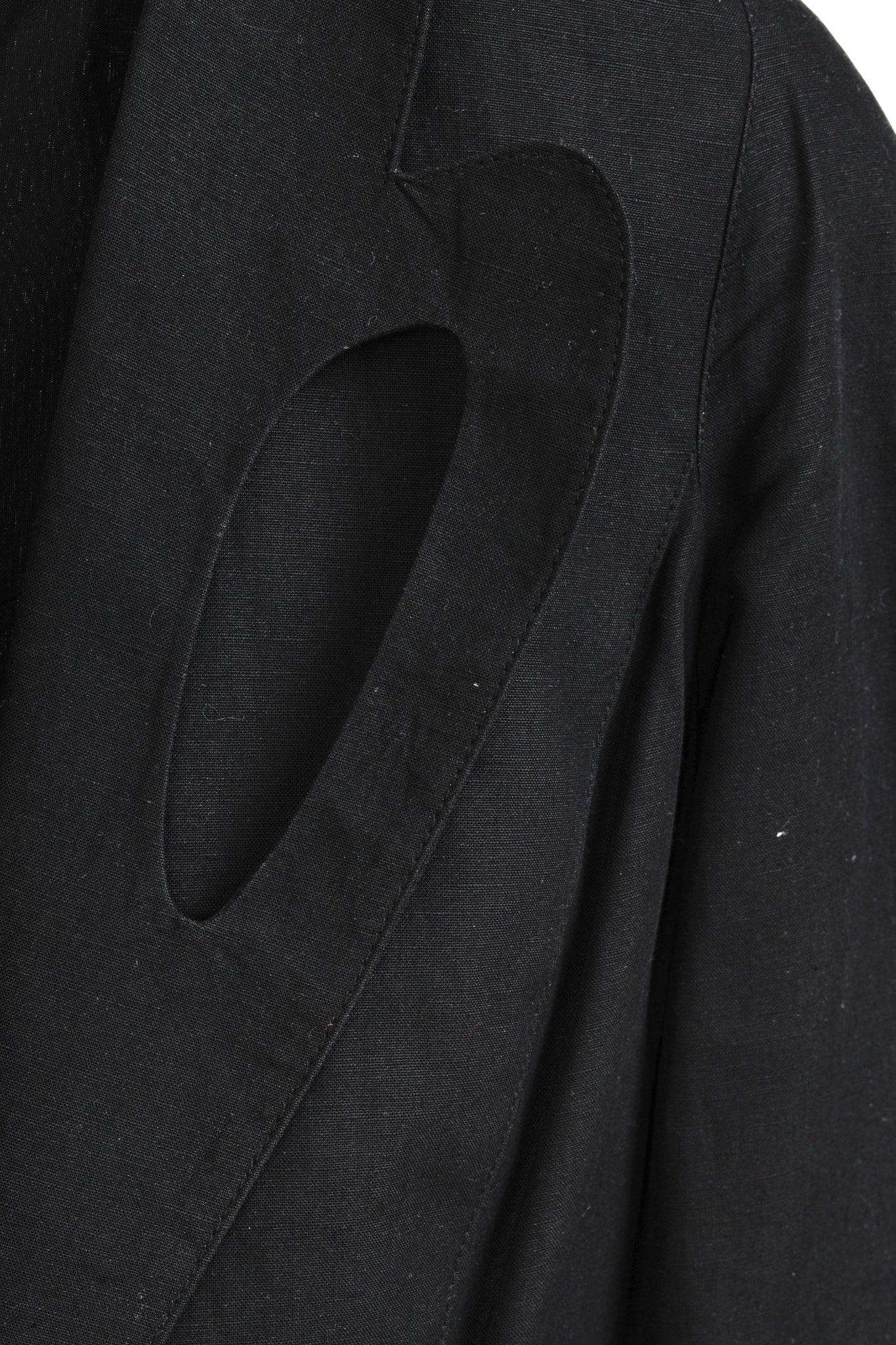 Thierry Mugler 1973 Vintage Black Linen Blend Jacket