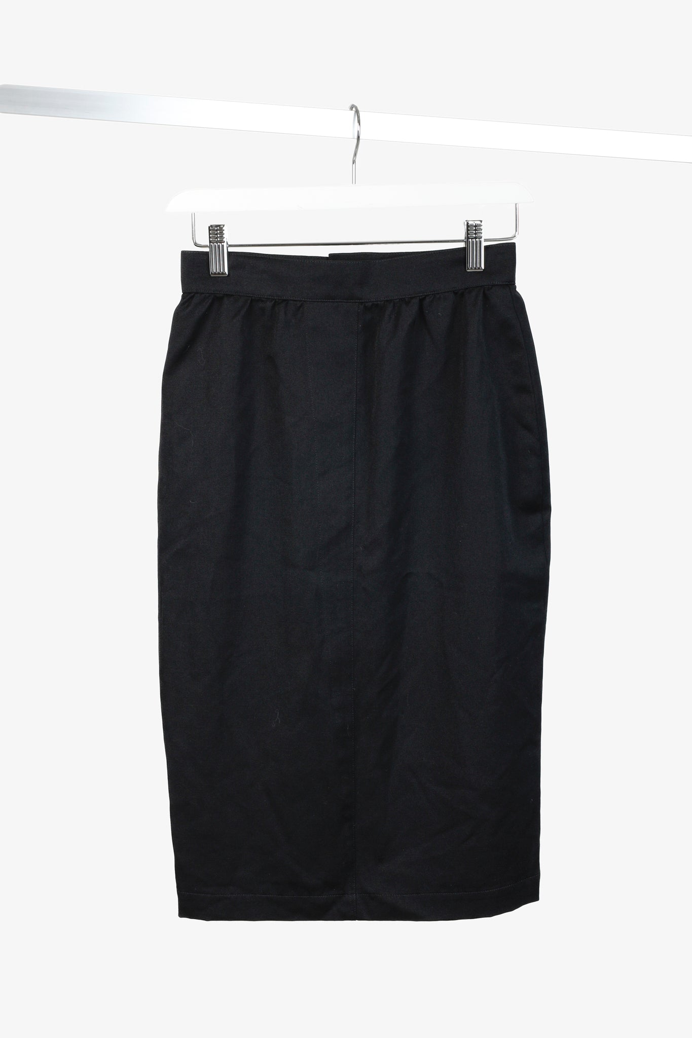 Thierry Mugler Vintage Black Wool Pencil Skirt