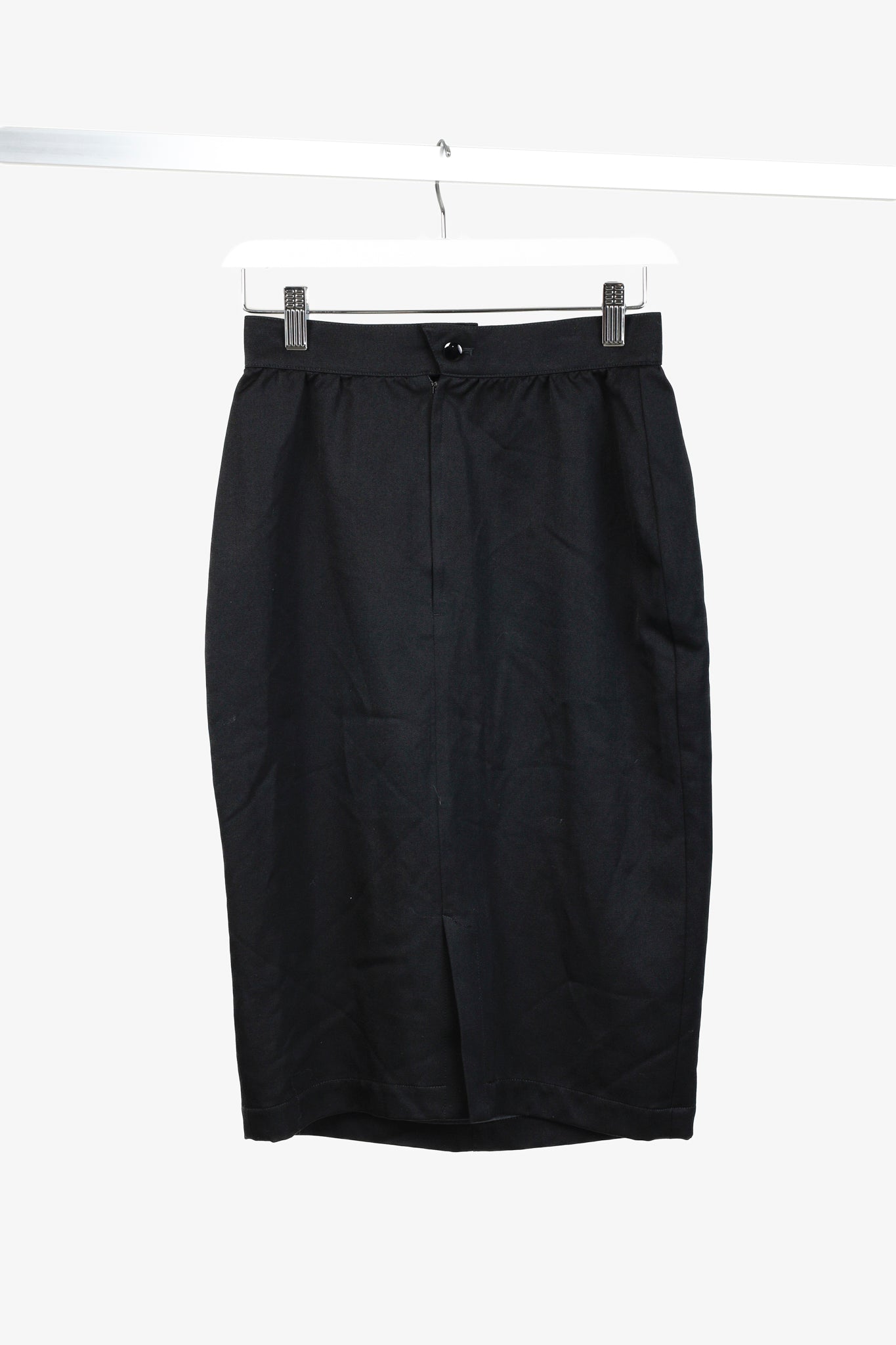 Thierry Mugler Vintage Black Wool Pencil Skirt