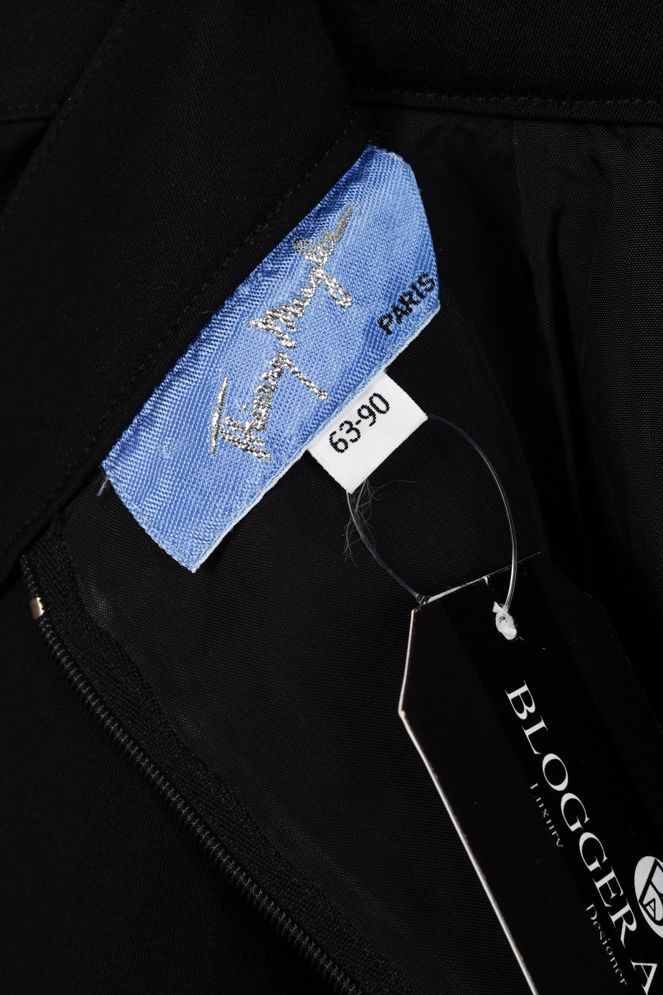 Thierry Mugler Vintage Black Wool Pencil Skirt