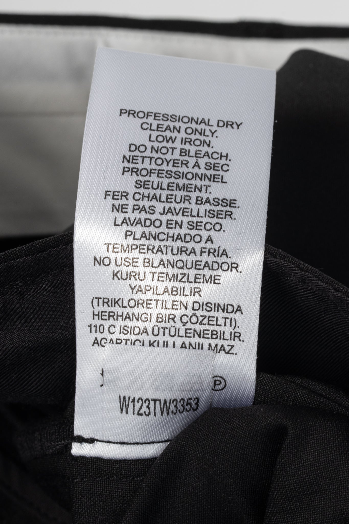 Tibi Black Tropical Wool Sculpted Trouser