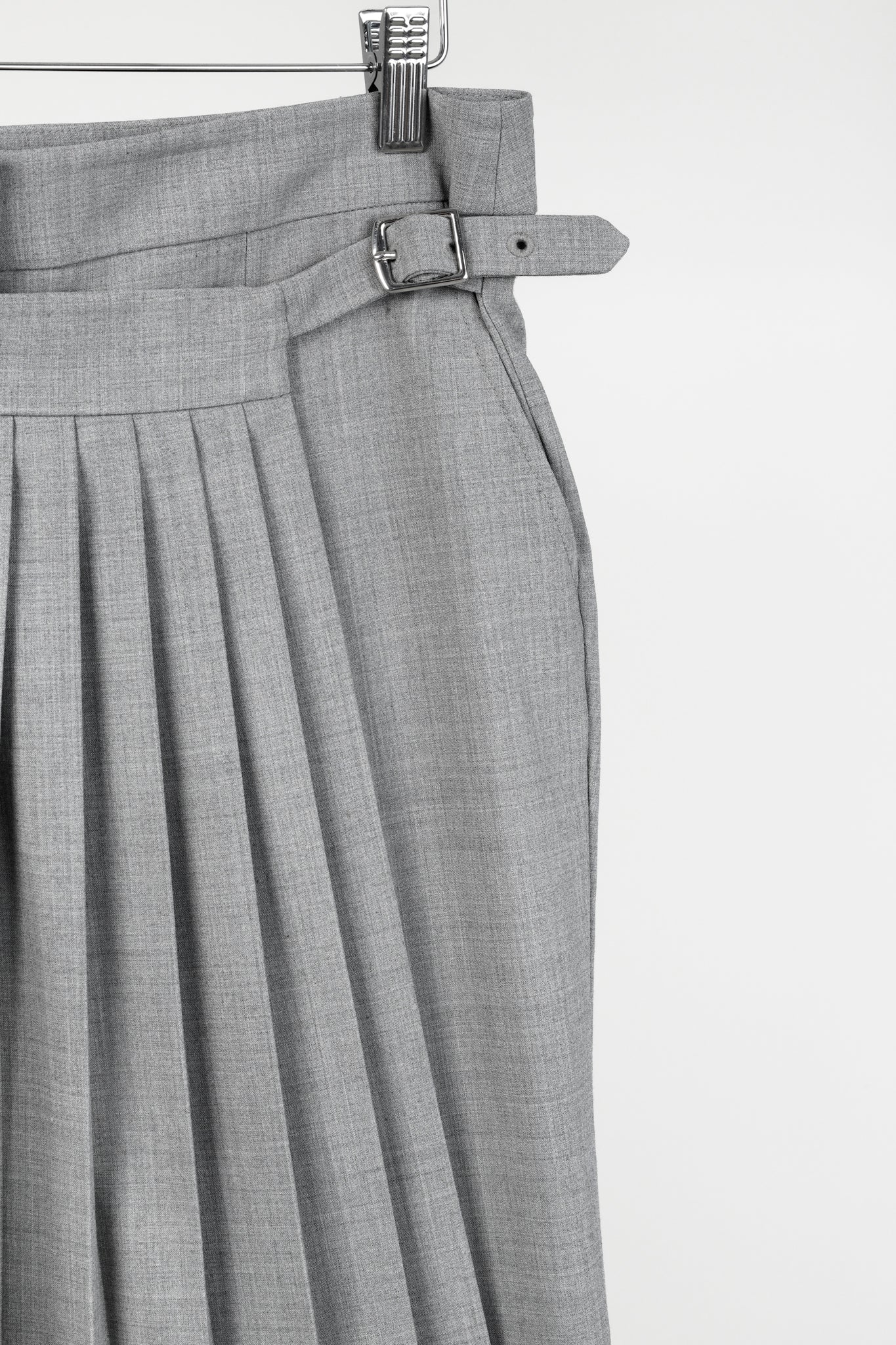 Tibi AW/14 Runway Grey Tropical Wool Pleated Wrap Pants