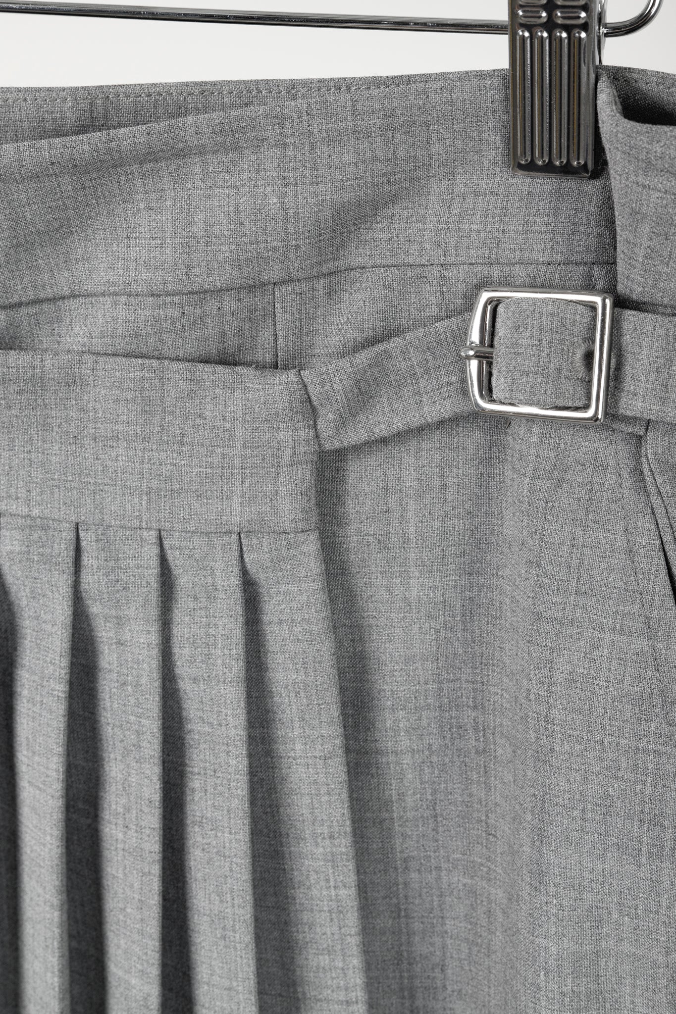 Tibi AW/14 Runway Grey Tropical Wool Pleated Wrap Pants