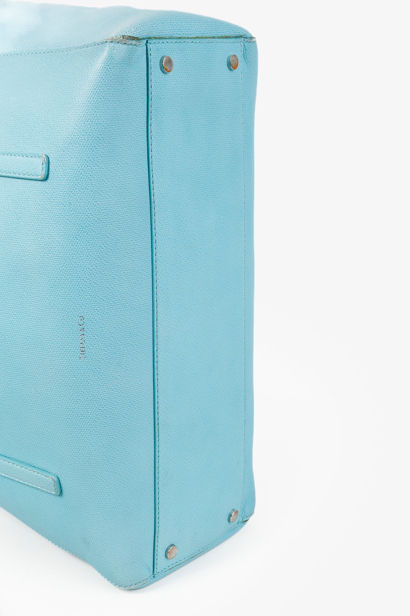 Tiffany & Co Textured Leather East West Tote Bag