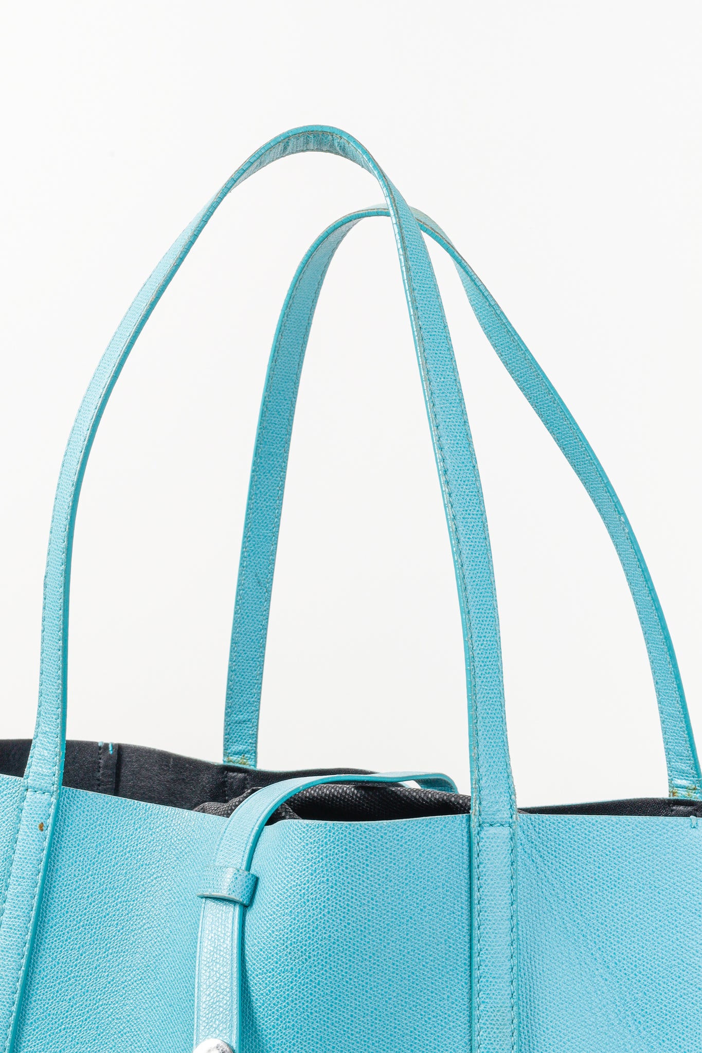 Tiffany & Co Textured Leather East West Tote Bag