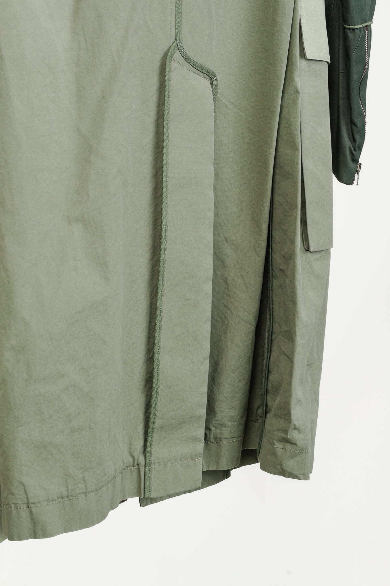 Umit Benan SS/16 Runway Green Belted Cargo Trench Coat