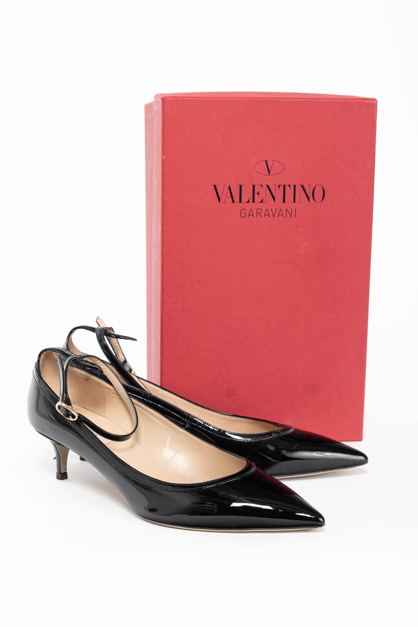 Valentino Garavani Nero Patent-Leather Mary-Jane Pumps
