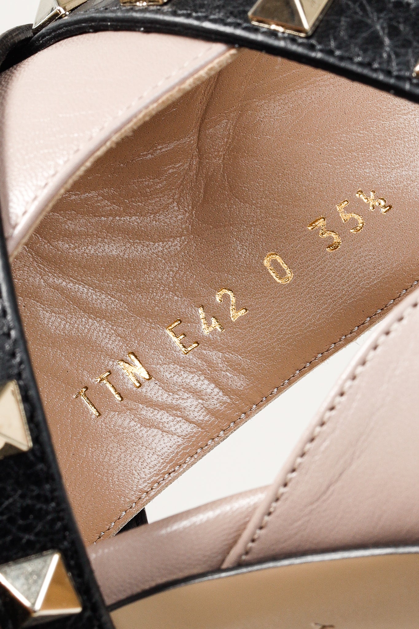 Valentino Garavani Poudre & Noir Rockstud Studwrap Open-Toe Boots