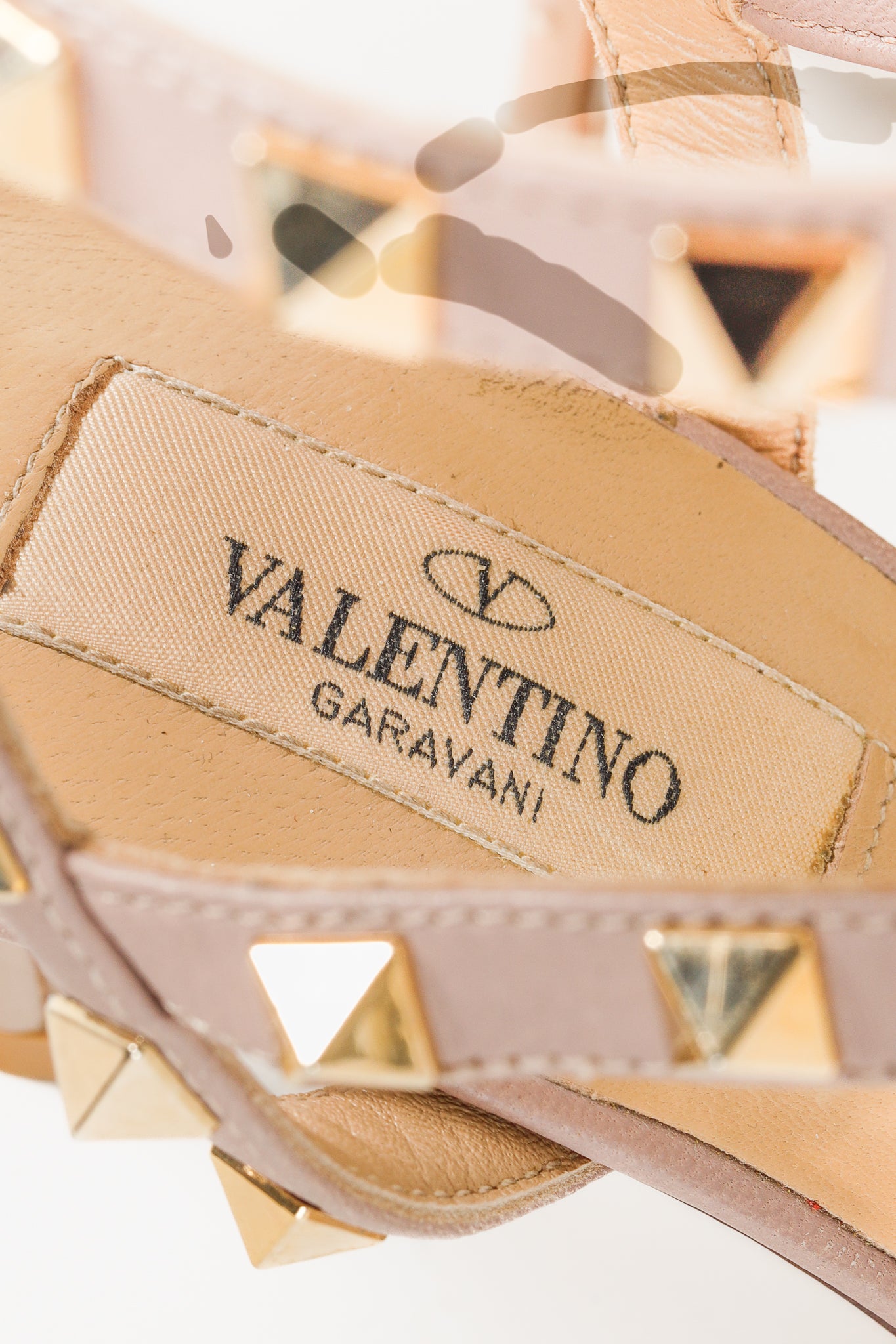 Valentino Garavani Rockstud 65 Powder Pink Patent Leather Caged Pumps