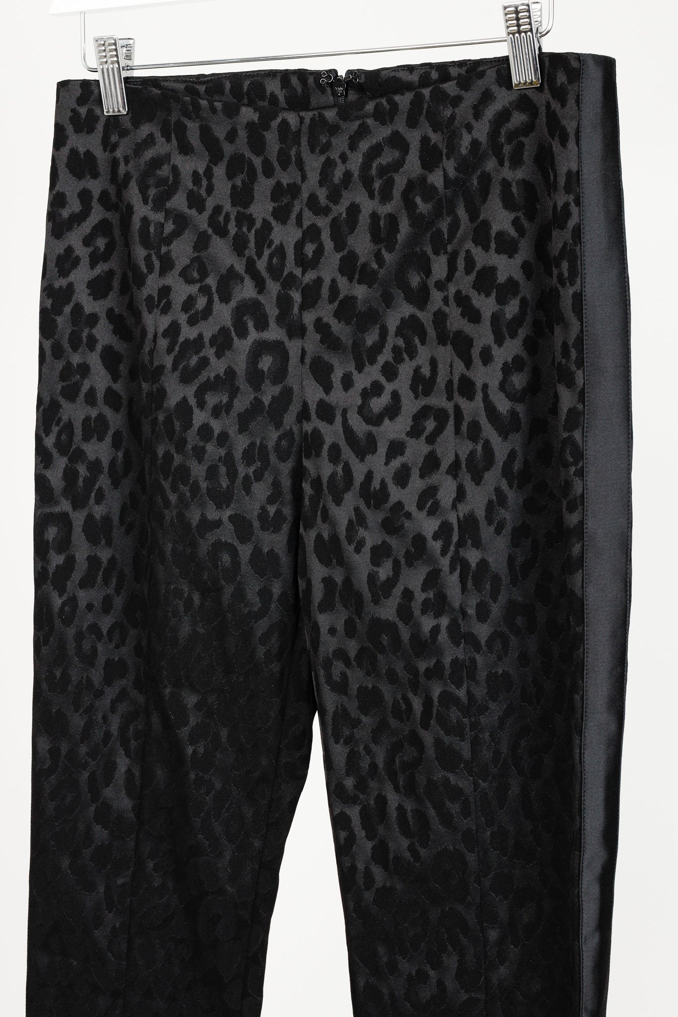 Veronica Beard Honolulu Black Animal Print Cropped Pants