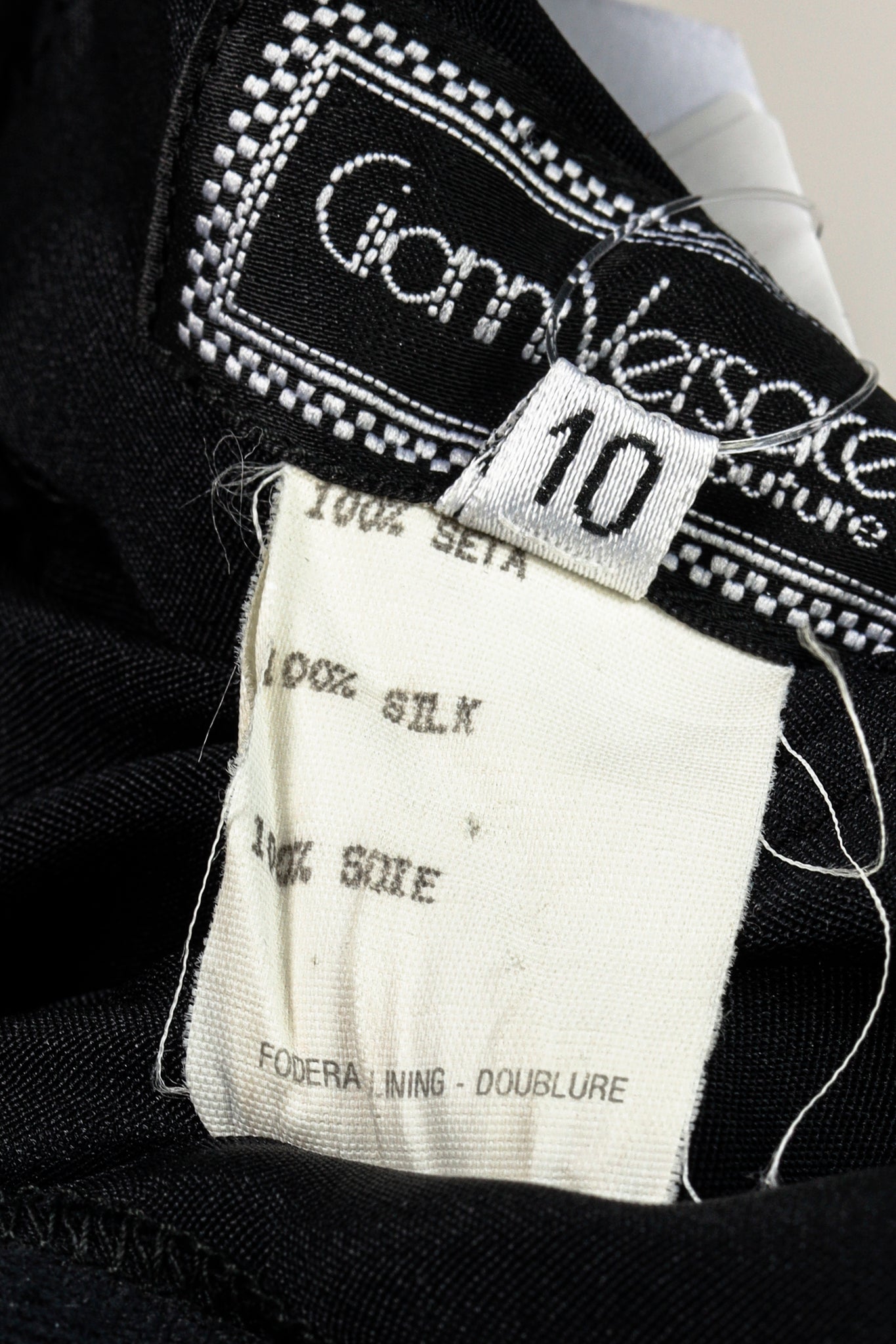 Gianni Versace Vintage Asymmetrical Draped Silk Pant