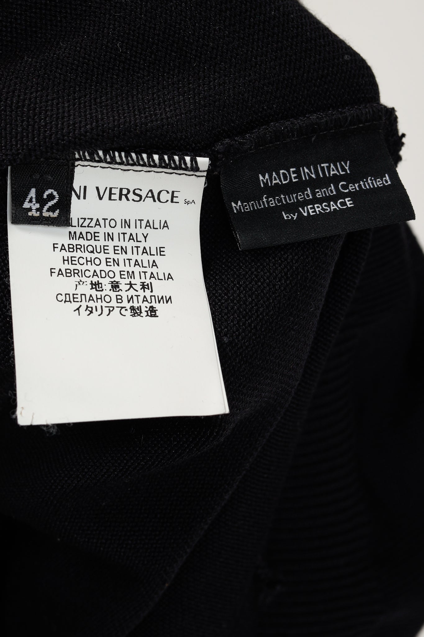 Versace 2009 Sheer-Back Ornate Trim Black Sleeveless Body-Con Tunic