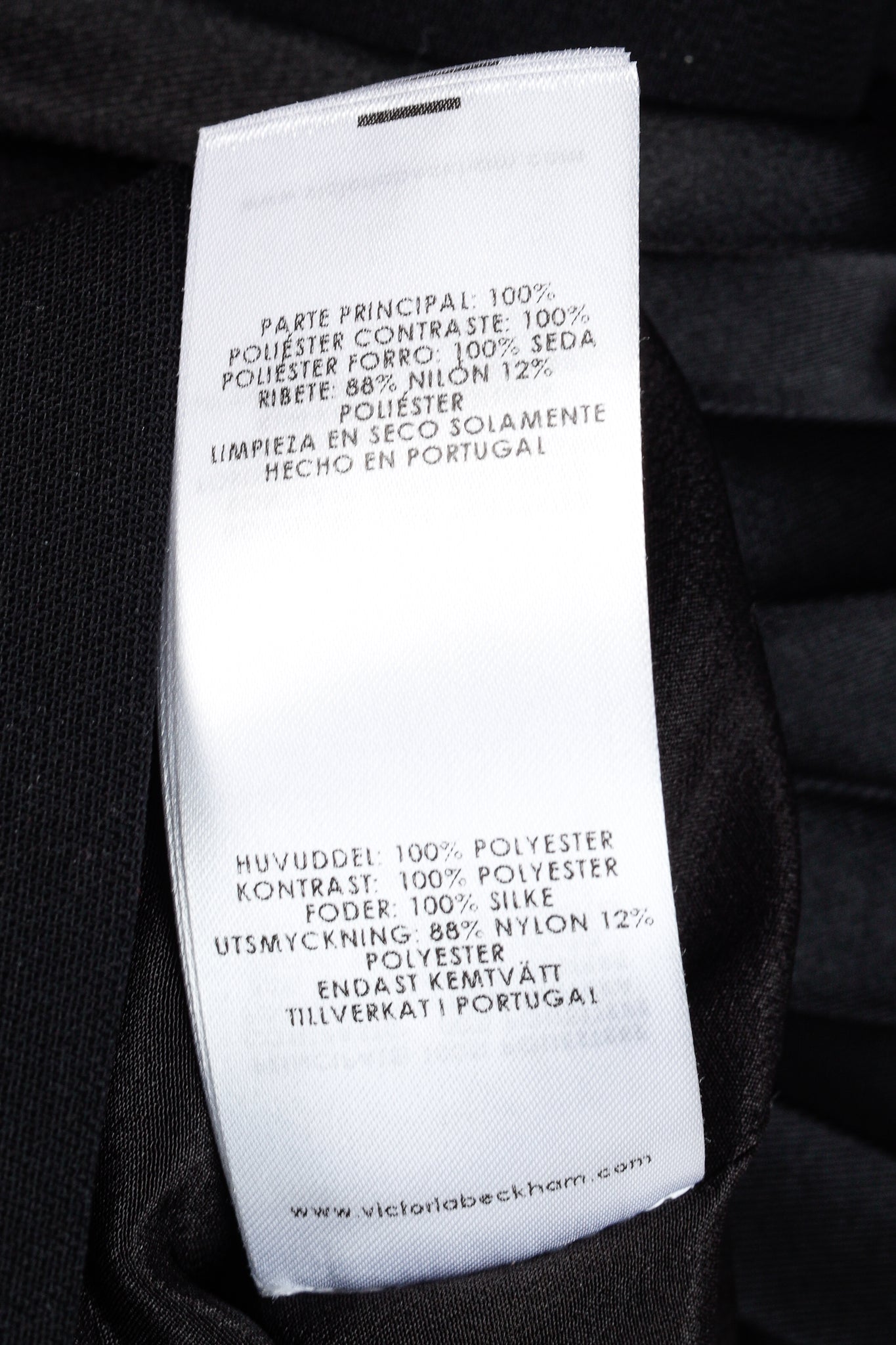 Victoria Victoria Beckham PS/19 Black Pleated Mini Dress