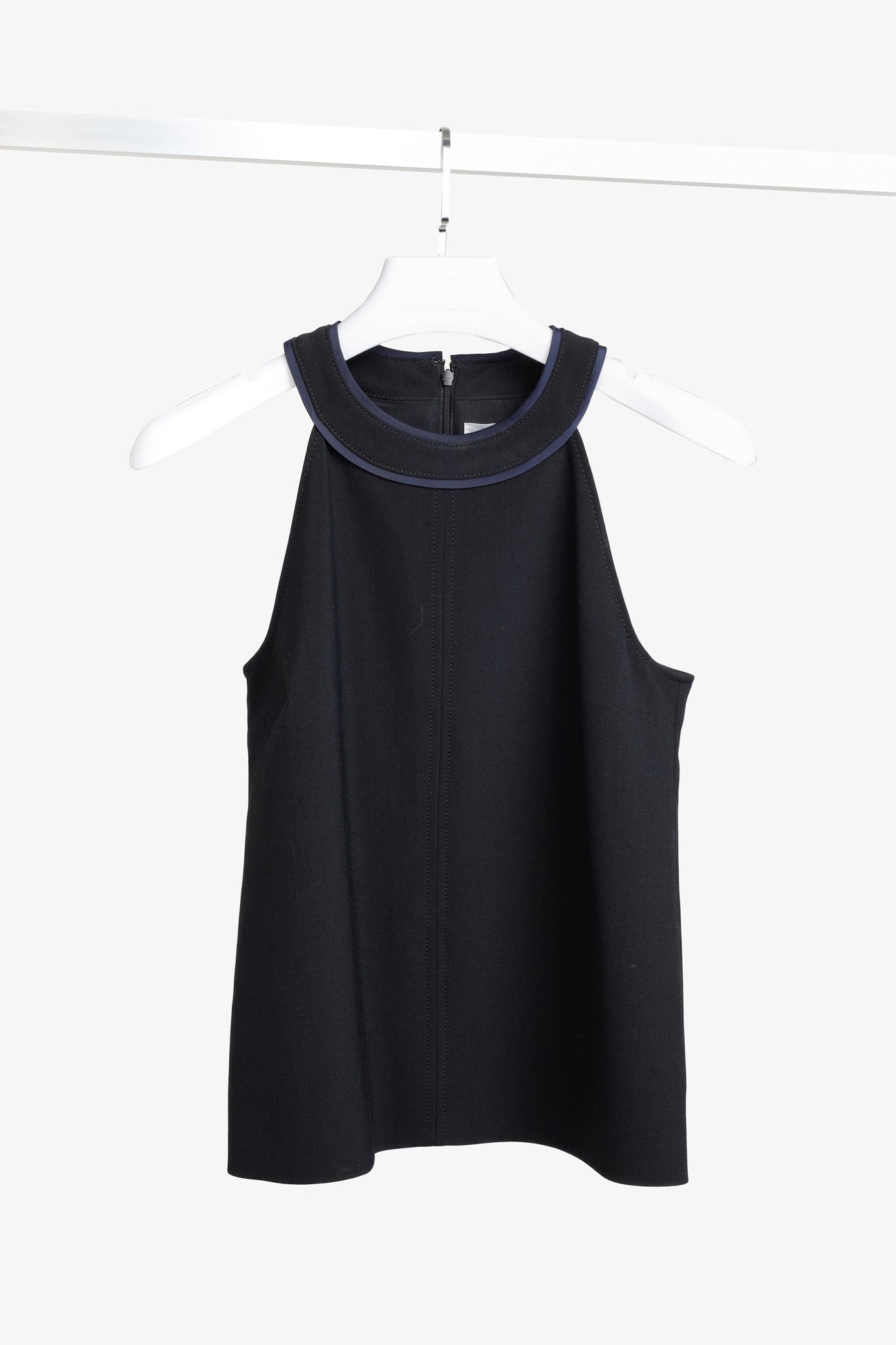 Victoria Victoria Beckham PS/19 Black Navy Halter Neck Top