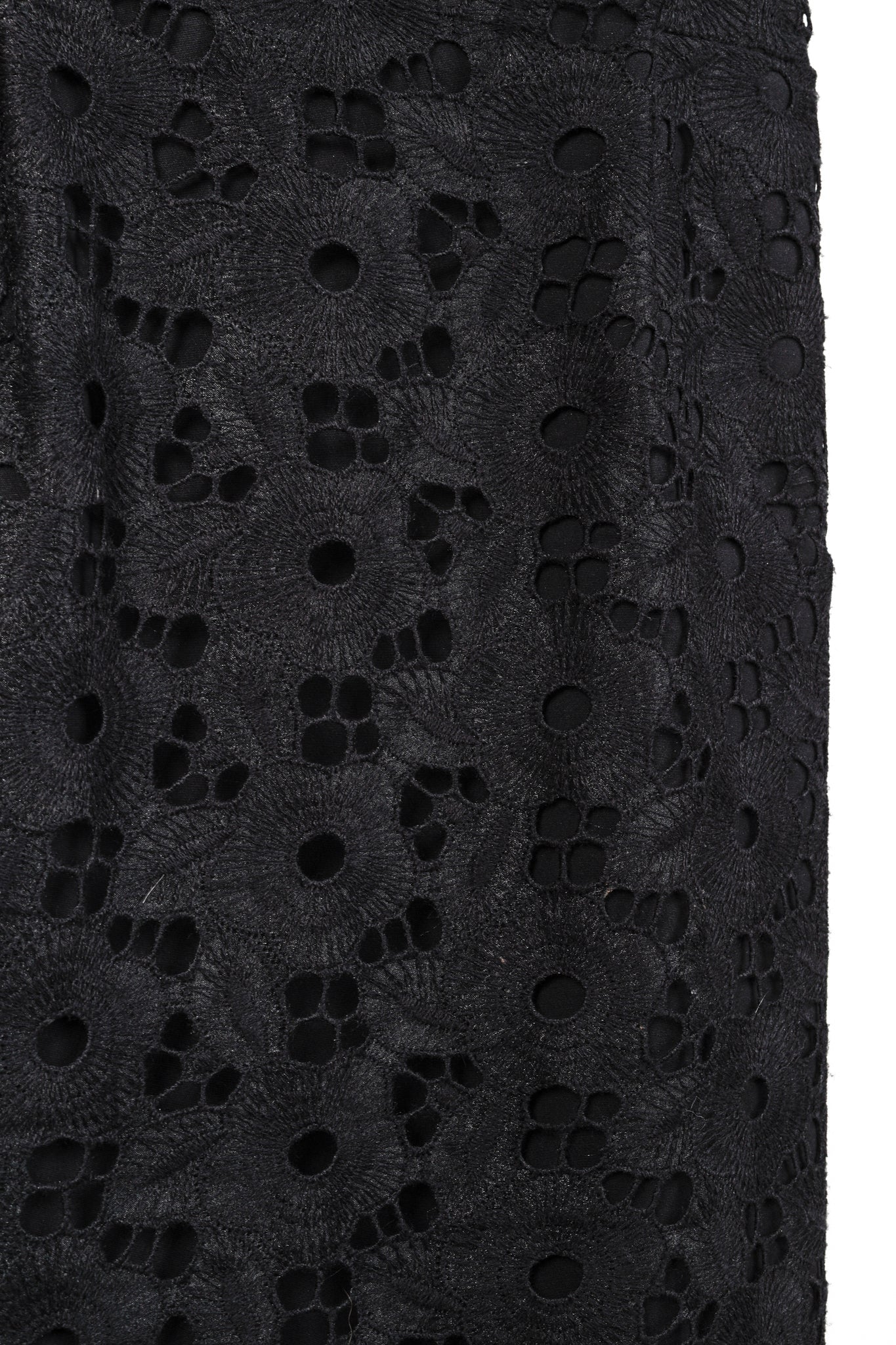 Victoria Beckham Resort 2016 Black Guipure-Lace Contrast Sleeveless Fitted Dress