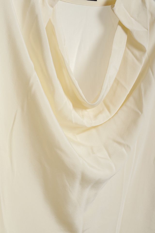 Etro Cream Silk Cowl Neck Tunic