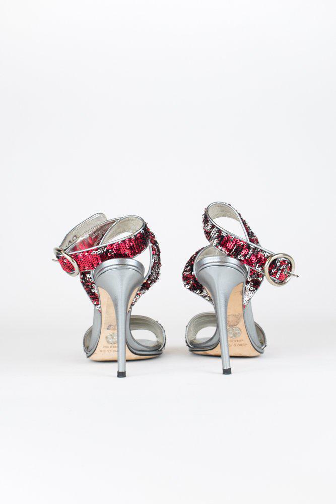 Dolce & Gabbana Sequin Ankle Strap Heels