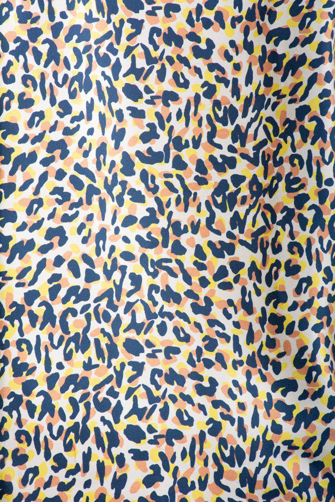 Dries Van Noten SS/18 Leopard and Plaid Silk Top