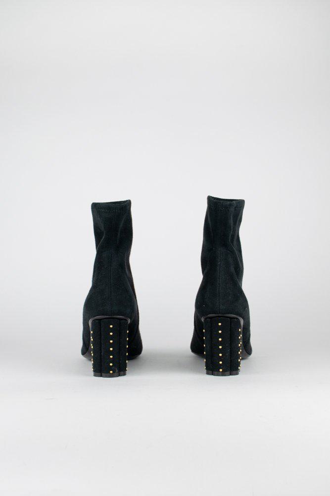 Salvatore Ferragamo Suede Studded Booties