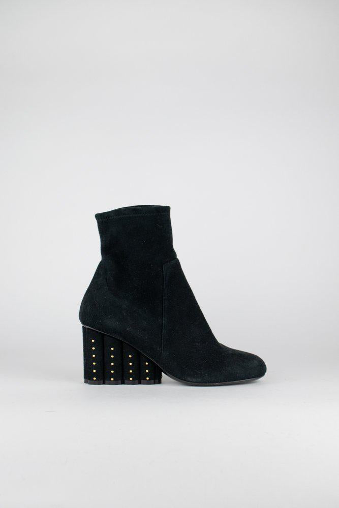 Salvatore Ferragamo Suede Studded Booties