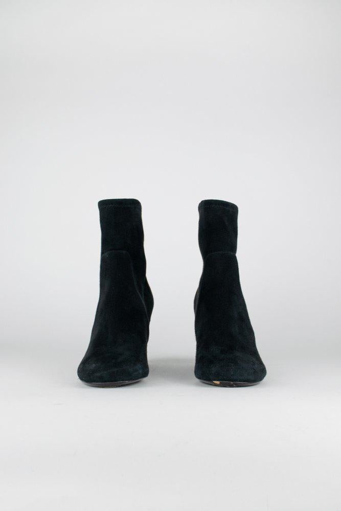 Salvatore Ferragamo Suede Studded Booties
