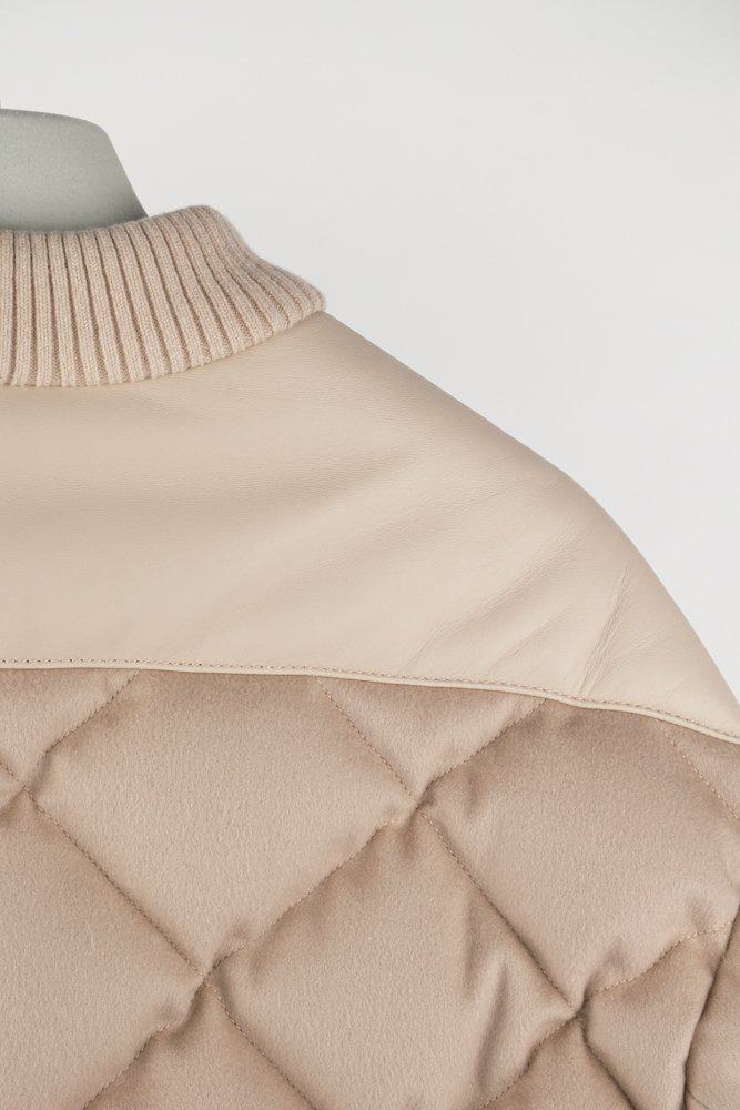Hermès Cashmere Cashmere Quilted Bomber Jacket