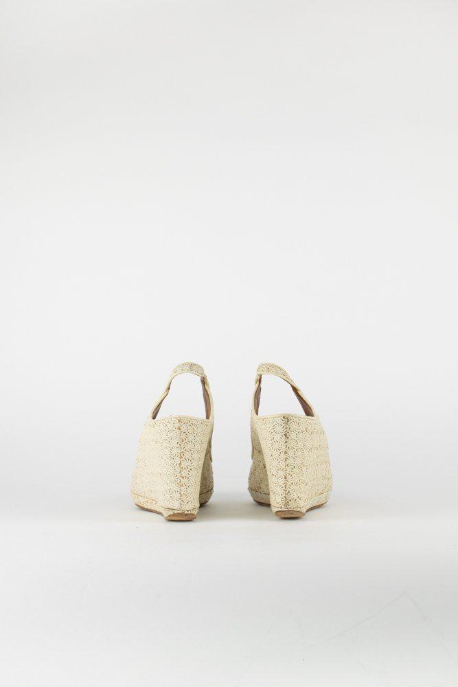 Dries Van Noten Peep Toe Wedges