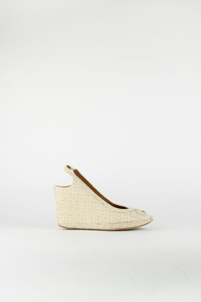 Dries Van Noten Peep Toe Wedges