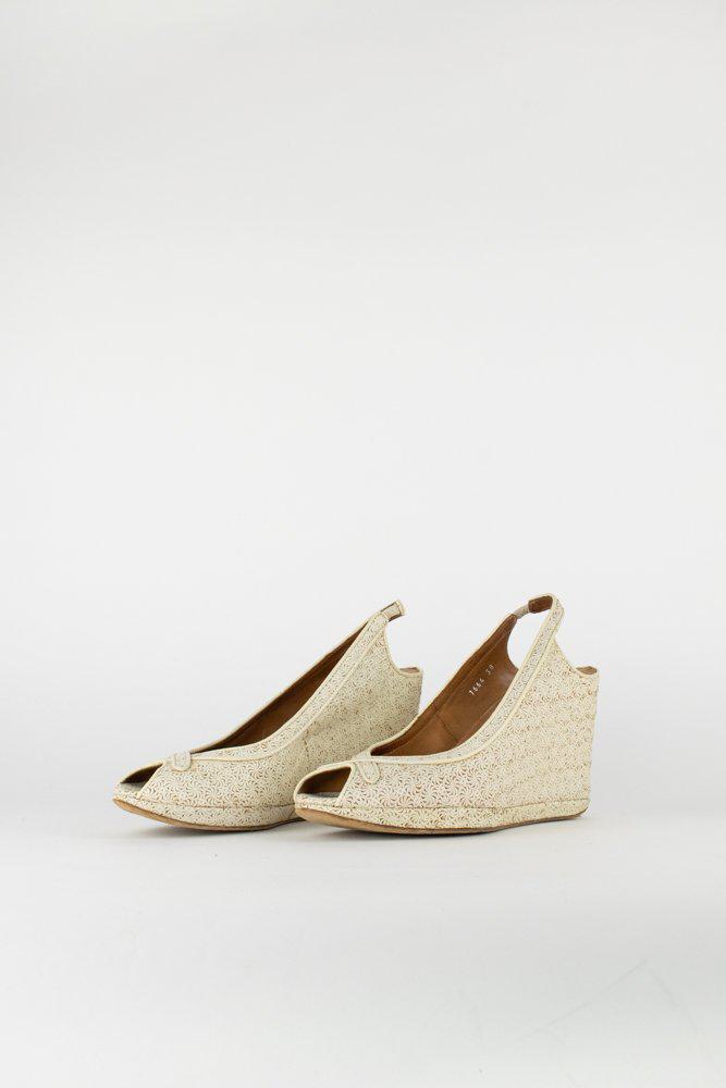 Dries Van Noten Peep Toe Wedges